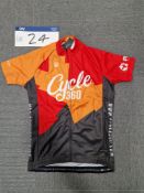 Youth's 11-12 Milltag Cycling Jersey, Branded Cycle 360, 100% PolyesterPlease read the following