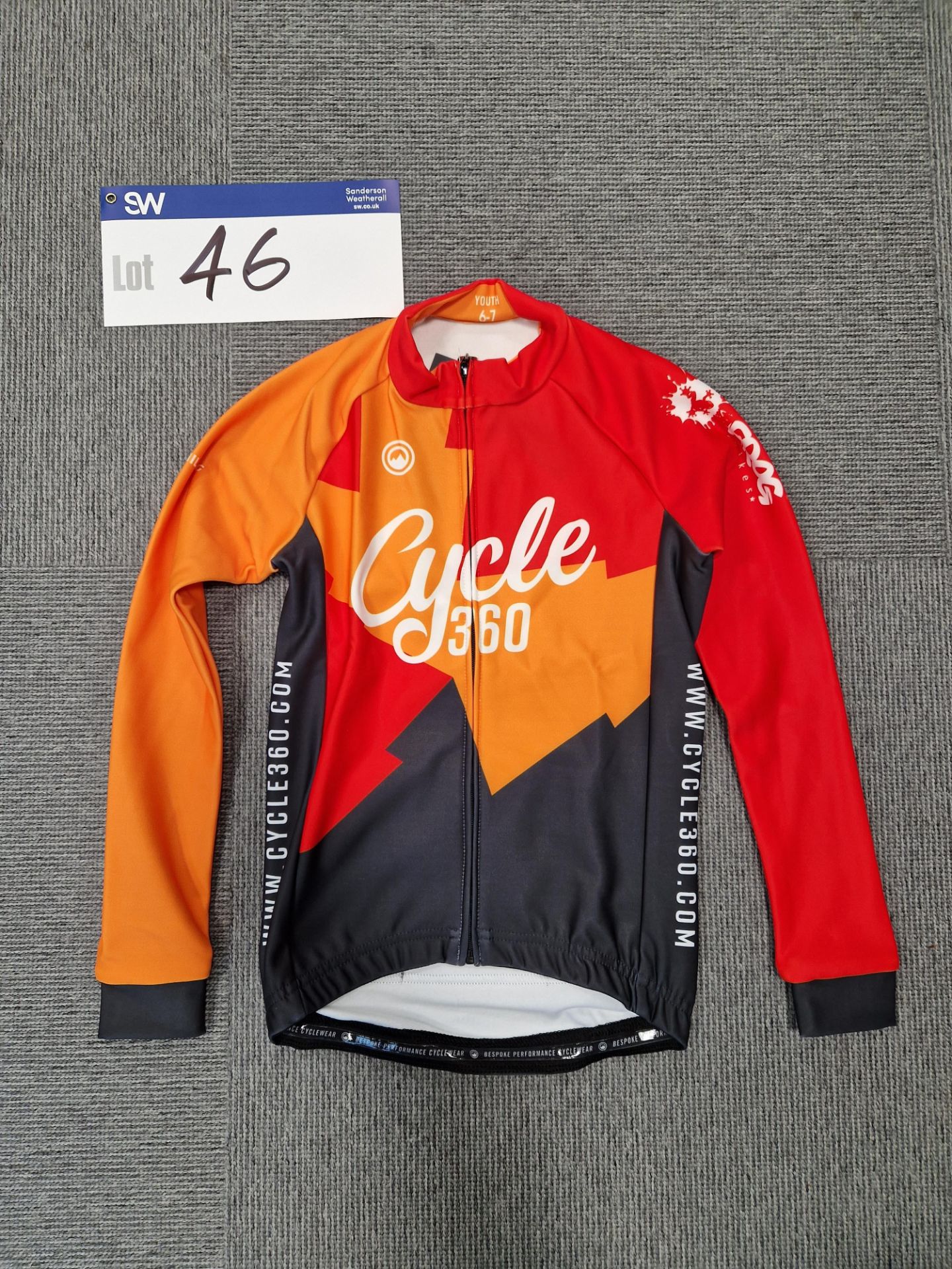 Youth's 6-7 Milltag Cycling Jacket, Branded Cycle 360, 100% PolyesterPlease read the following