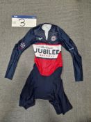 Men's Small Milltag Cycling Skin, Branded Bournemouth Jubilee Wheelers, 80% Polyester 20%