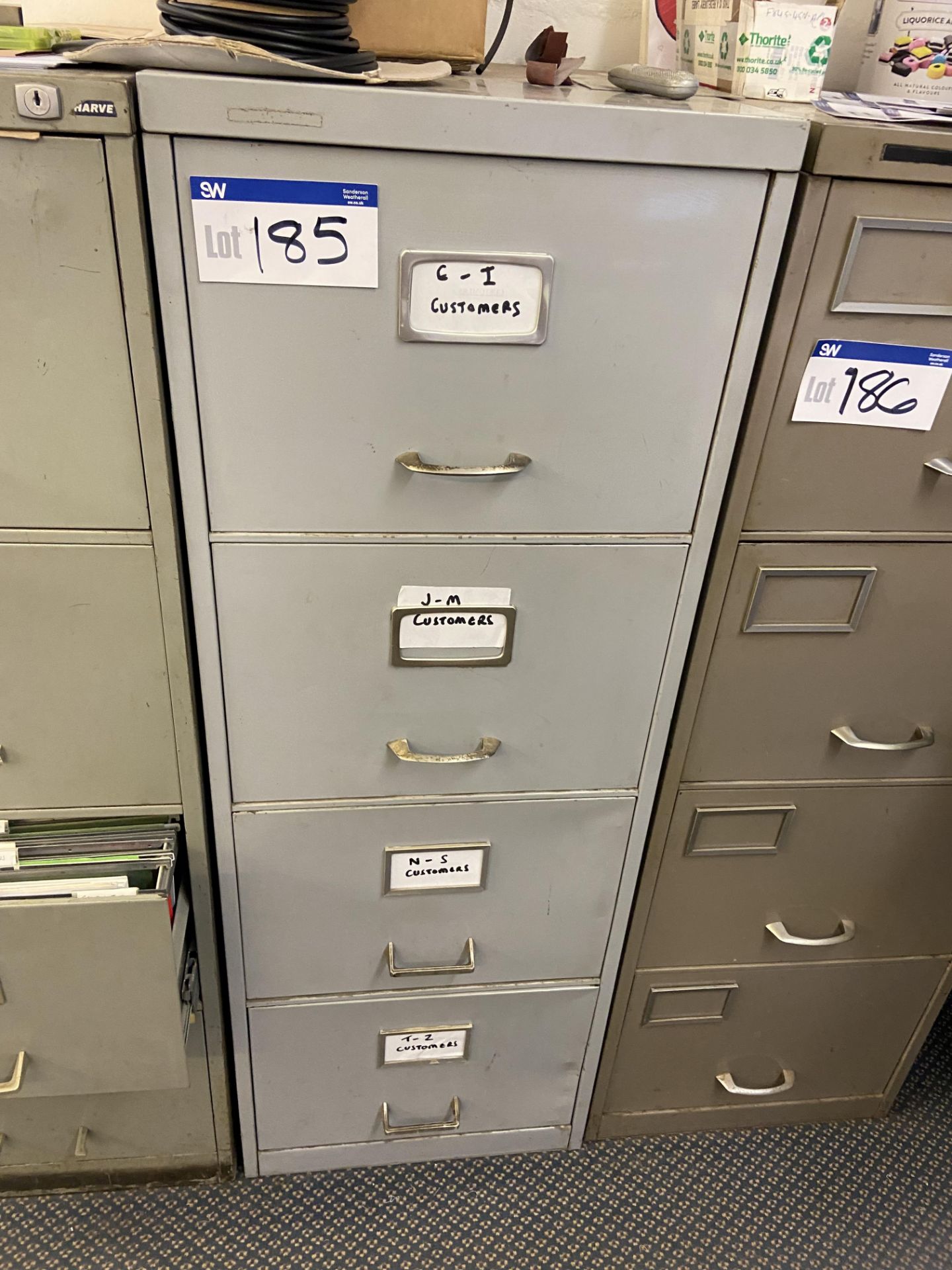 Steel Four Drawer Filing Cabinet (contents excluded) (reserve removal until contents cleared)