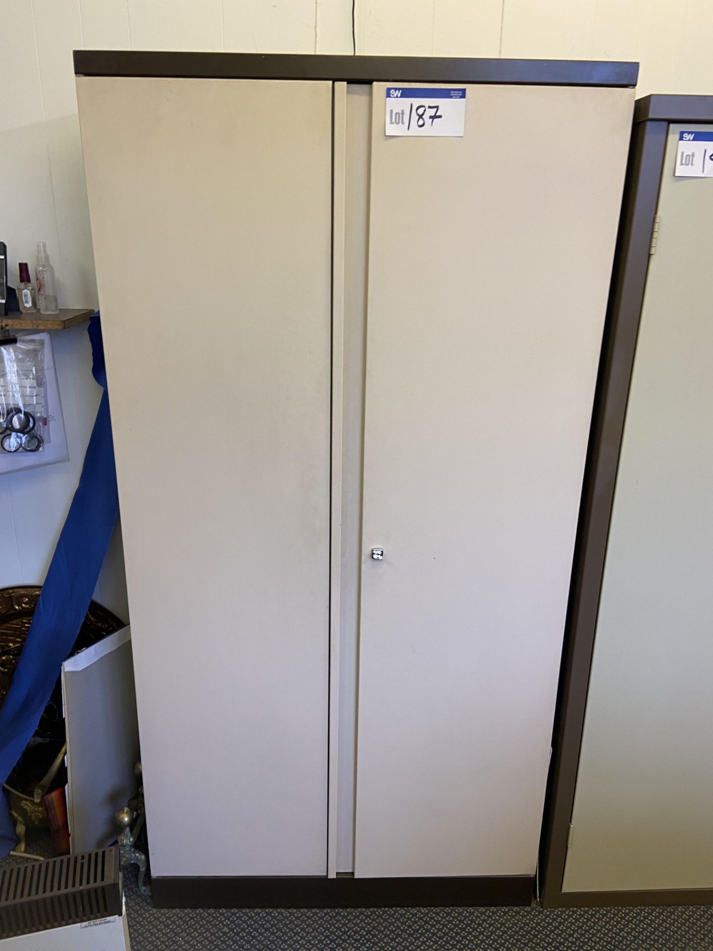 Steel Double Door Cupboard (contents excluded) (reserve removal until contents cleared)Please read