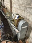 Carier approx. 400mm dia. Galvanised Steel Cased Screw Conveyor, approx. 6.5m long, with geared