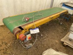 Fyson Belt Conveyor, belt approx. 480mm wide x 2.5m long; lot located Driby Top, Alford; free