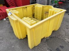 Yellow Plastic Bund, approx. 1.4m x 1.8m x 0.75m high, lift out charge £30, lot located in Bury St