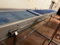 Introlux Type Blue Belt Conveyor, approx. belt 60cm wide, overall 7m long x 0.8m x 1.05m high,