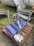 LAC Plastic Slat Belt Conveyor, serial no. F10583-300, 500mm wide x 900mm centres long, with