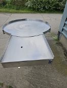 Omas Ex Pharmaceutical 1000mm dia. Lazy Susan, all stainless steel construction, with adjustable