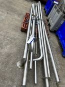 Stainless Steel Pipes, approx. 750mm dia., up to 4.6m long x seven pieces, two pieces pipe 3.4m long