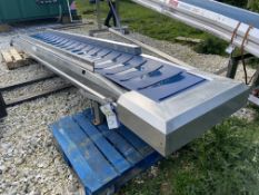 KMG Stainless Steel Cased Belt Conveyor, serial no. 004301, approx. 600mm wide on belt, approx. 4.7m
