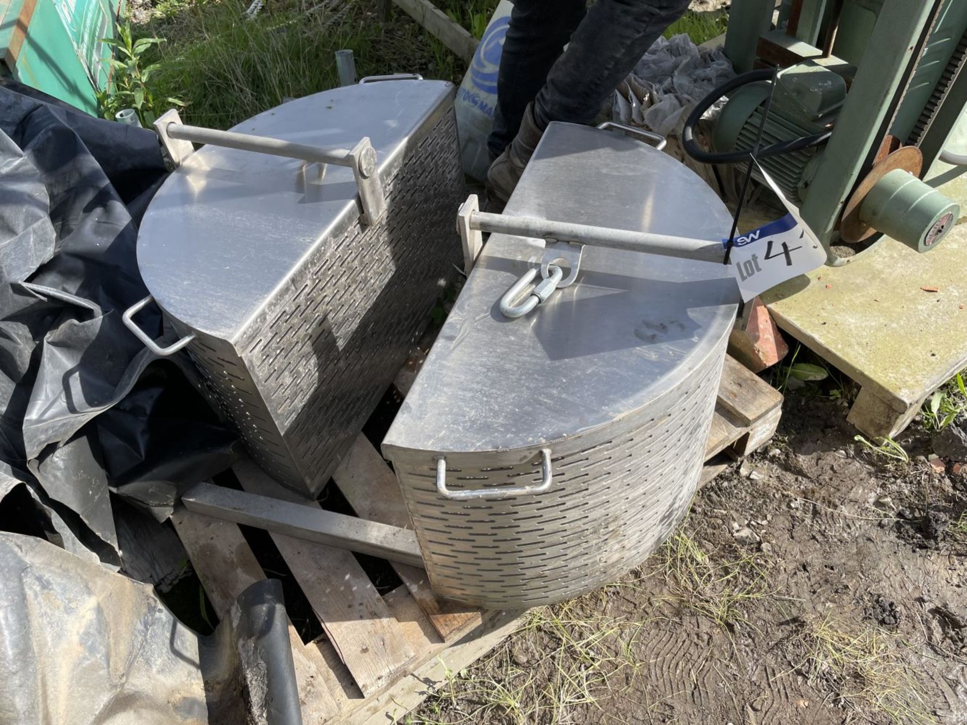 Two Stainless Steel Mixer Guards (understood to be suitable for Kettle model Multimix), loading free - Image 2 of 2