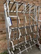 Mobile Lockable Boot Stand (to hold 24 pairs of wellington boots), approx. 1.3m x 0.7m x 1.8m