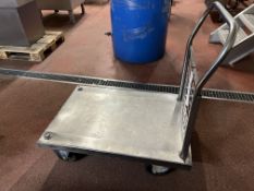 Stainless Steel Trolley, approx. 1m x 0.7m, lift out charge £30, lot located in Bury St Edmunds,