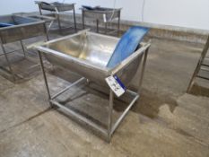 Stainless Steel Filleting Trough, approx. 1m x 1mPlease read the following important notes:- ***