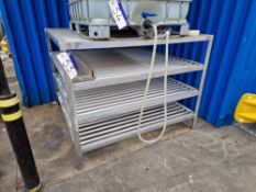 Aluminium Four Tier Rack, approx. 1.6m x 1.6m x 1.25mPlease read the following important