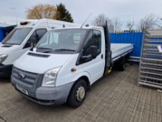 Ford Transit 125 T350 Dropside Lorry, registration no. YS13 WNH, date first registered 16/08/2013,