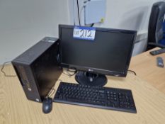 HP ProDesk 400 G3 SFF Business PC, with Intel Core i5 process, flat screen monitor, keyboard and