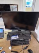 HP Elitedesk 800GI SFF PC, with flat screen monitor, wireless keyboard and wireless mouse (Hard