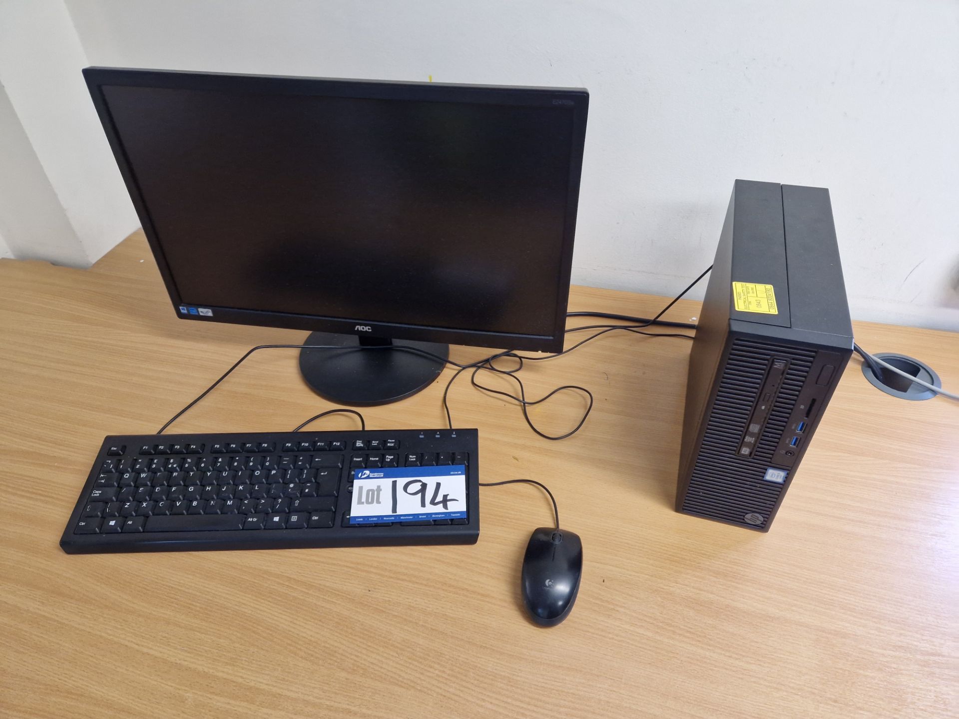 HP 280 G2 SFF Business PC, with Intel core i5 processor, flat screen monitor, keyboard and mouse (