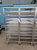 Four Stainless Steel Multi-Tier Mobile RacksPlease read the following important notes:- ***