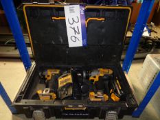 Dewalt Cordless Drill and Cordless Impact Driver Set with Charger and One BatteryPlease read the