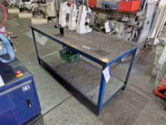 Metal Framed Two Tier Workbench, Approx. 1.5m x 0.85m x 0.75mPlease read the following important