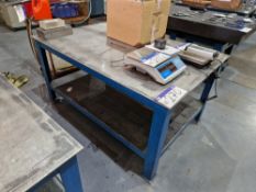 Steel Workbench, Approx. 1.5m x 1m x 0.75mPlease read the following important notes:-Collections