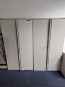 Two Metal Double Door CupboardsPlease read the following important notes:-Collections will not