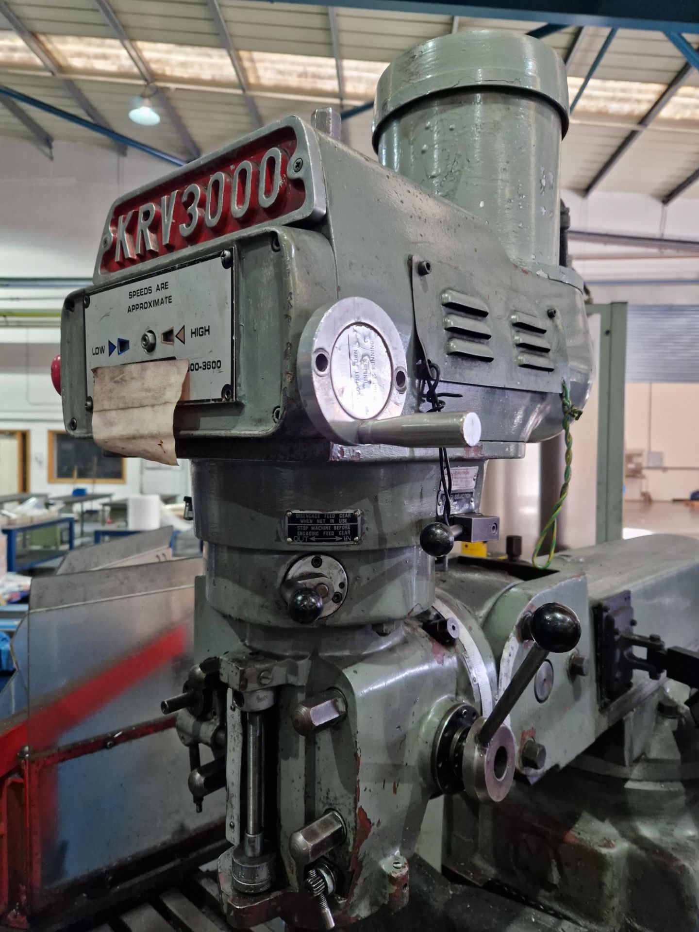 KING RICH Industries KR-V3000 Univeral Head Milling Machine, Serial No. 2836 with ARH-RITE III X-Y - Image 7 of 7