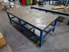 Steel Framed Workbench, Approx. 2m x 1m x 0.65mPlease read the following important notes:-