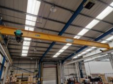 PELLBOY Single Girder Overhead Gantry Crane with VT1 Lifting Head & Pendant Control, approx. 15m