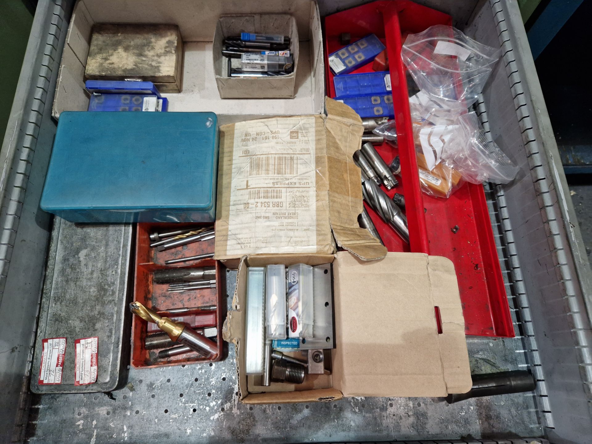 Contents to Drawer including Drill Bits, Reamer, etc