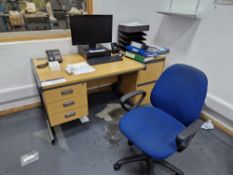 Furniture Contents, including two single pedestal cantilever desks, two x two drawer filing