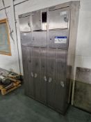 Three Stainless Steel 12 Door Personal LockersPlease read the following important notes:-Collections