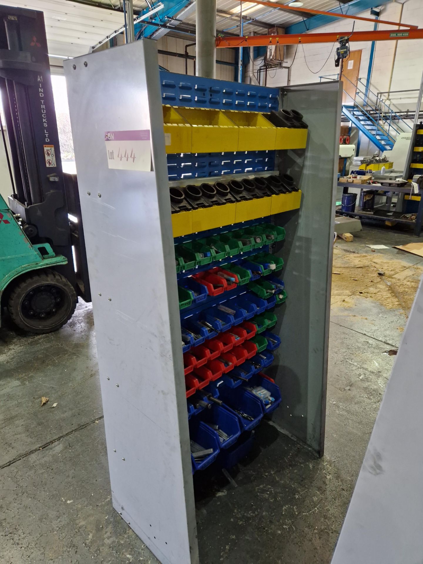 Lin Bin Rack & Contents, including Drill Bits, BT40 Tool Holders, Reamers, etcPlease read the