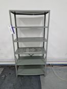 Six Tier Bolted Shelving Unit & Double Door CabinetPlease read the following important notes:-