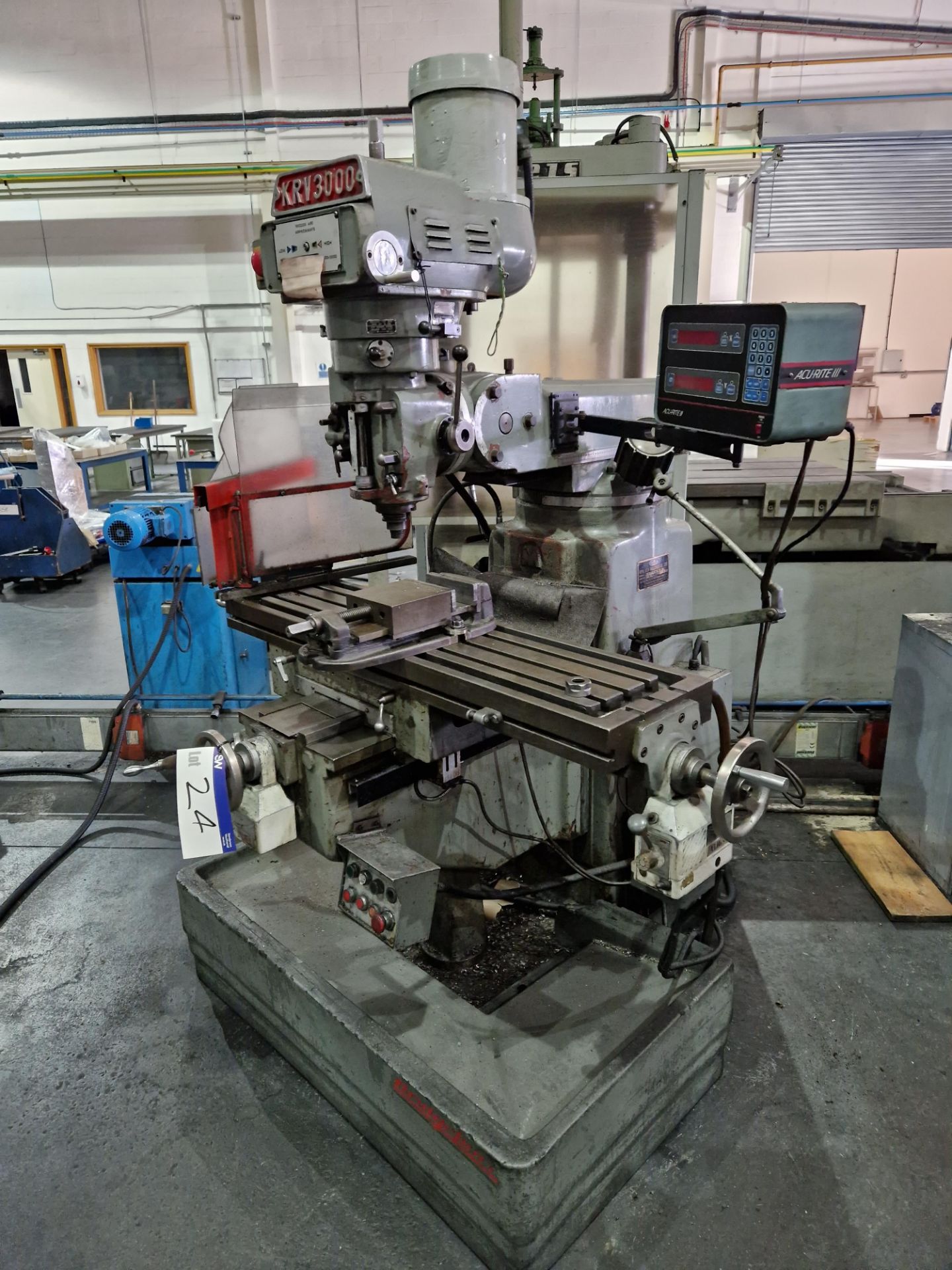 KING RICH Industries KR-V3000 Univeral Head Milling Machine, Serial No. 2836 with ARH-RITE III X-Y