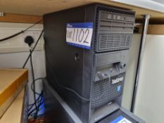 Lenovo ThinkServer TS140 Server, with Intel Xenon processor, flat screen monitor, keyboard and