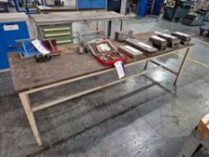 Metal Framed Wooden Top Workbench, Approx. 2.5m x 0.8m x 0.75mPlease read the following important