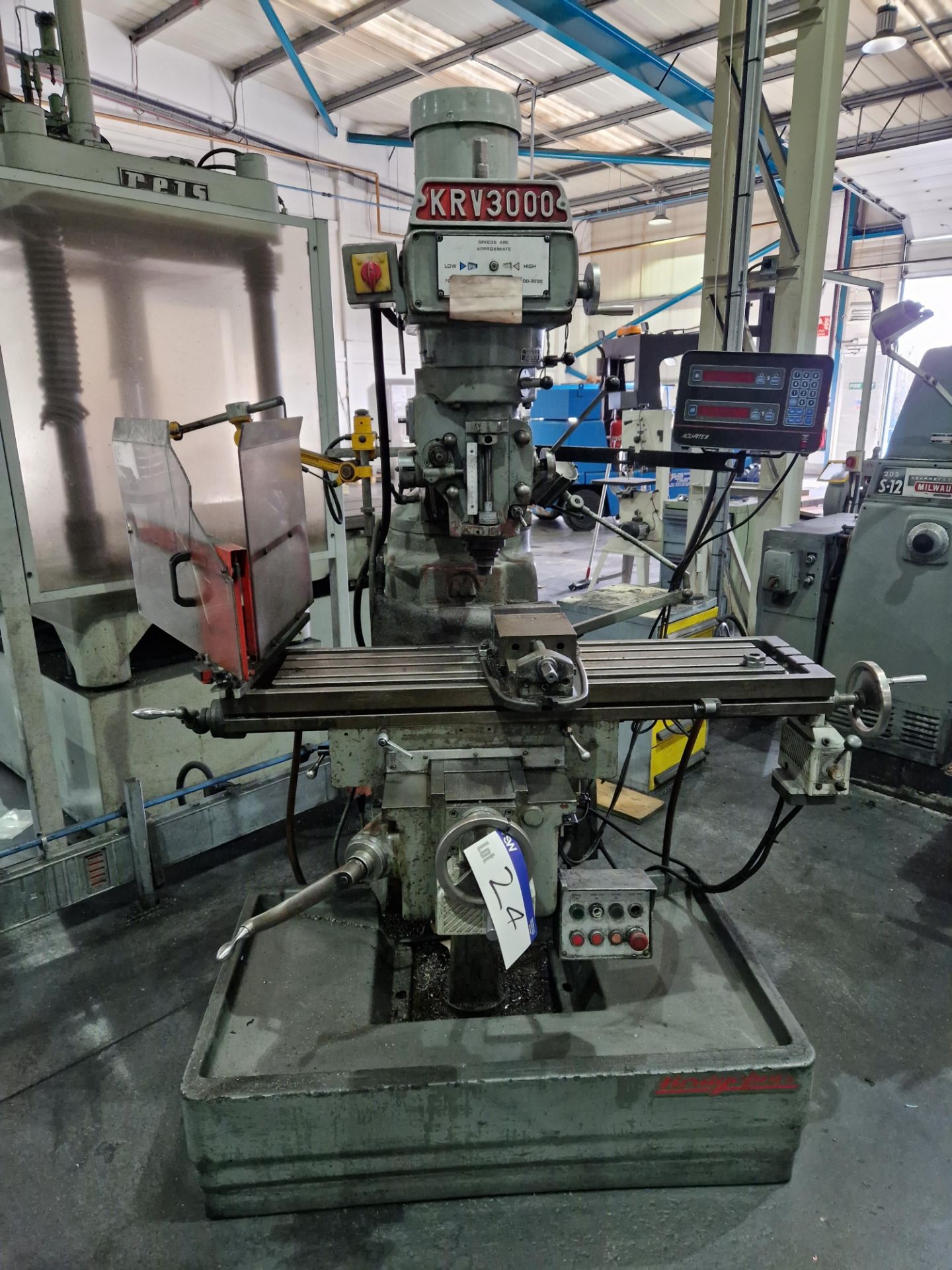 KING RICH Industries KR-V3000 Univeral Head Milling Machine, Serial No. 2836 with ARH-RITE III X-Y - Image 2 of 7