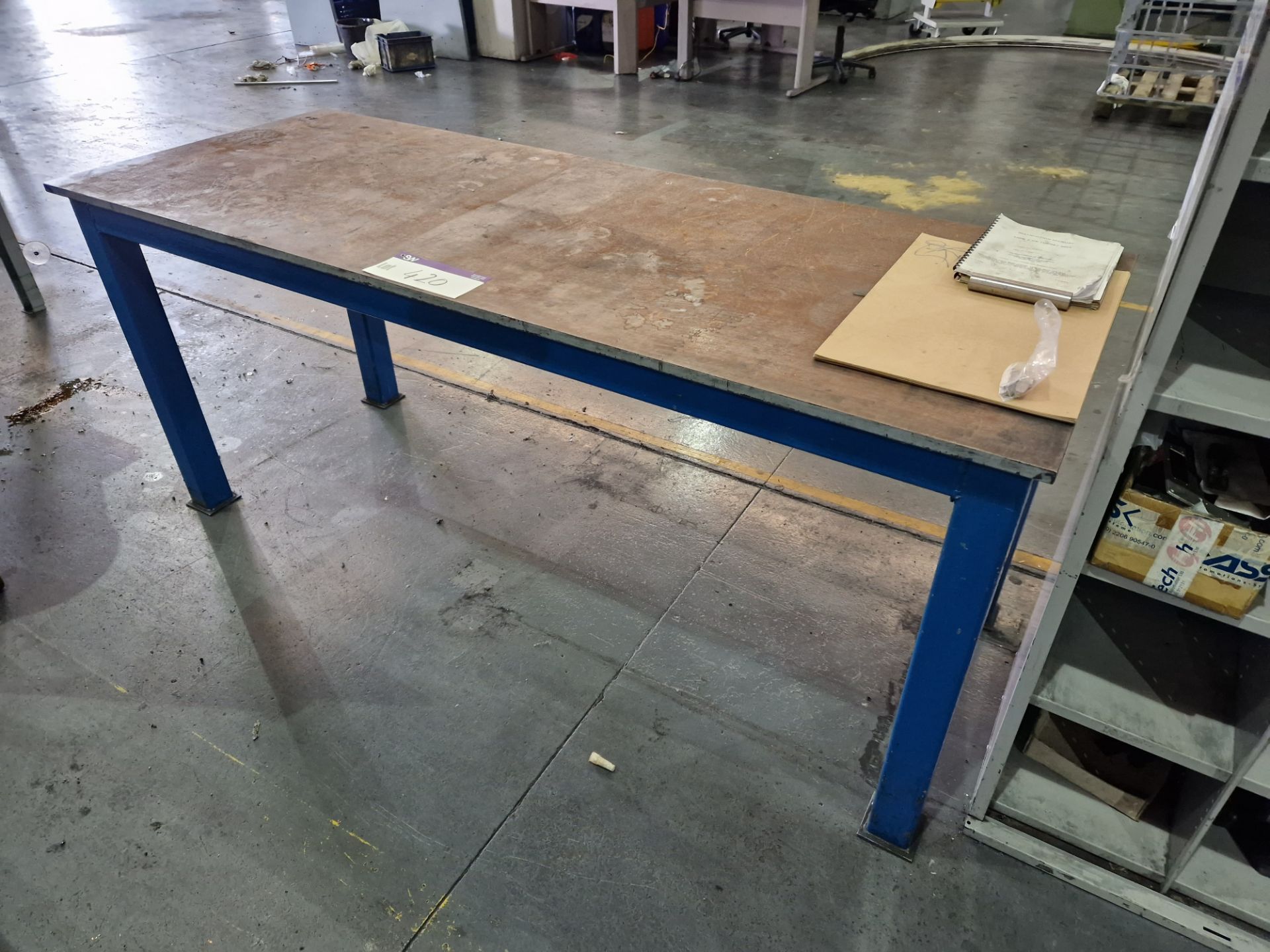 Steel Workbench, Approx. 2.1m x 0.8m x 0.9mPlease read the following important notes:-Collections