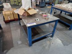 Steel Workbench, Approx. 1.5m x 1m x 0.75mPlease read the following important notes:-Collections