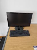 HP Z600 Workstation PC, with Intel Xenon processor, flat screen monitor, keyboard and mousePlease