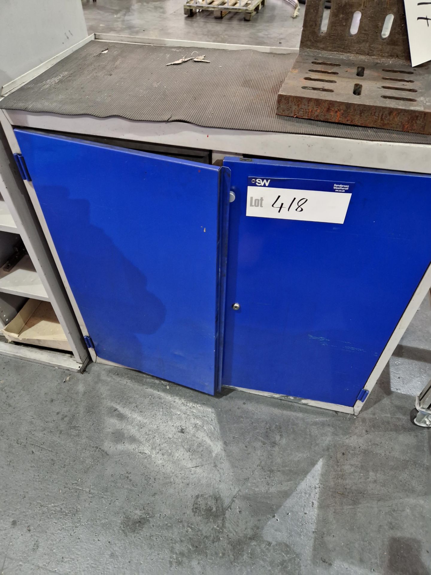 Double Door Cabinet & Contents , including Milling Machine Attachments, Bits & CuttersPlease read