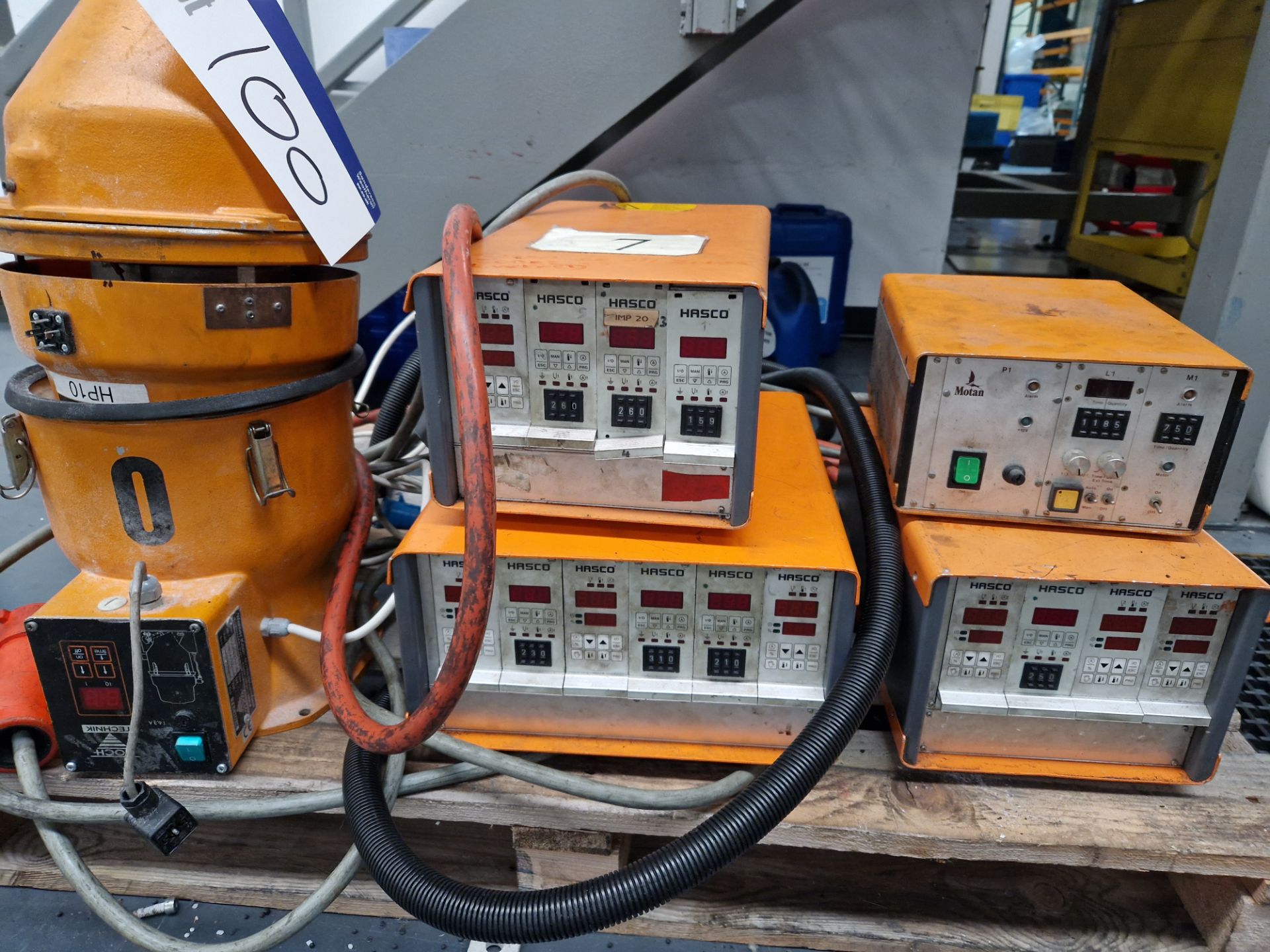 Three HASCO Mould Temp Controllers, MOTAN Mould Temp Controller & KOCK Technic Shot Dispenser and - Image 2 of 2
