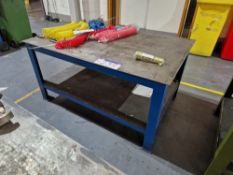 Steel Framed Workbench, Approx. 1.5m x 1m x 0.75mPlease read the following important notes:-