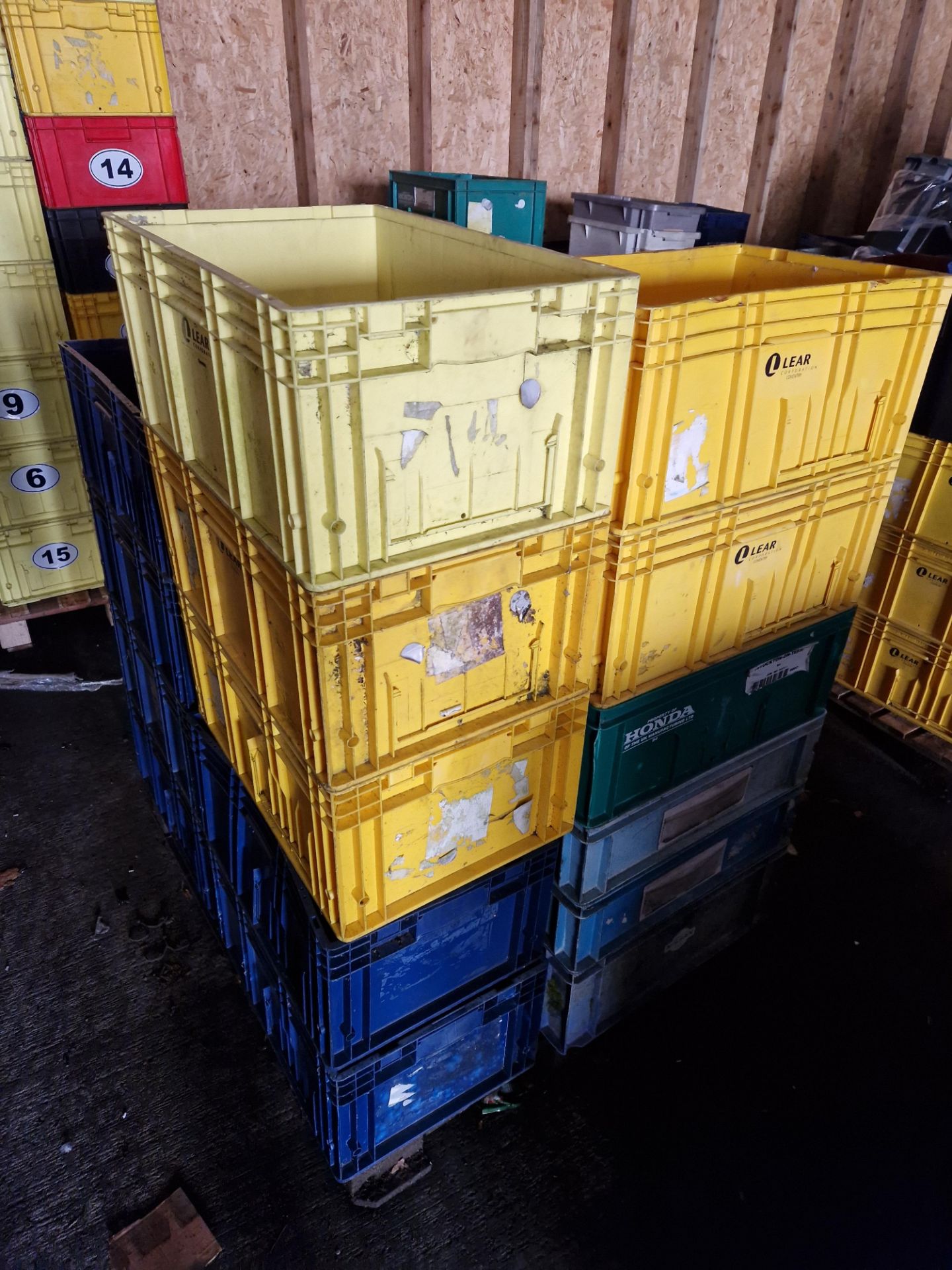 Four Pallets of Plastic Stacking Boxes, as lotedPlease read the following important notes:- - Image 3 of 4