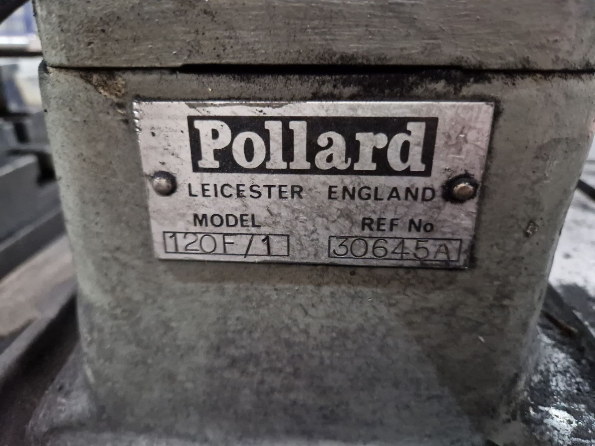 POLLARD 120F/1 Bench Drill, Serial No. 30645APlease read the following important notes:- - Image 3 of 4