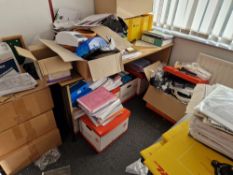 Furniture Contents to Office, including four drawer metal filing cabinet, two desks and three drawer