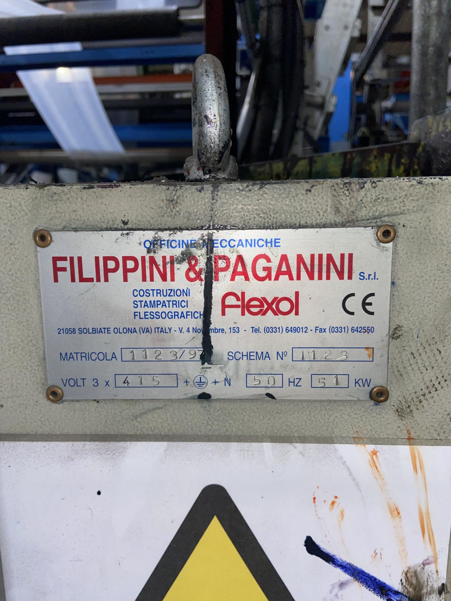 Filippini & Paganini 4x1000 FLEXOL FLEXOGRAPHIC INLINE PRINTING PRESS (press 2), serial no. - Image 15 of 16