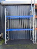Bito Galvanised Steel Framed Single Bay Two Tier Pallet Rack, approx. 900mm x 3.6m highPlease read